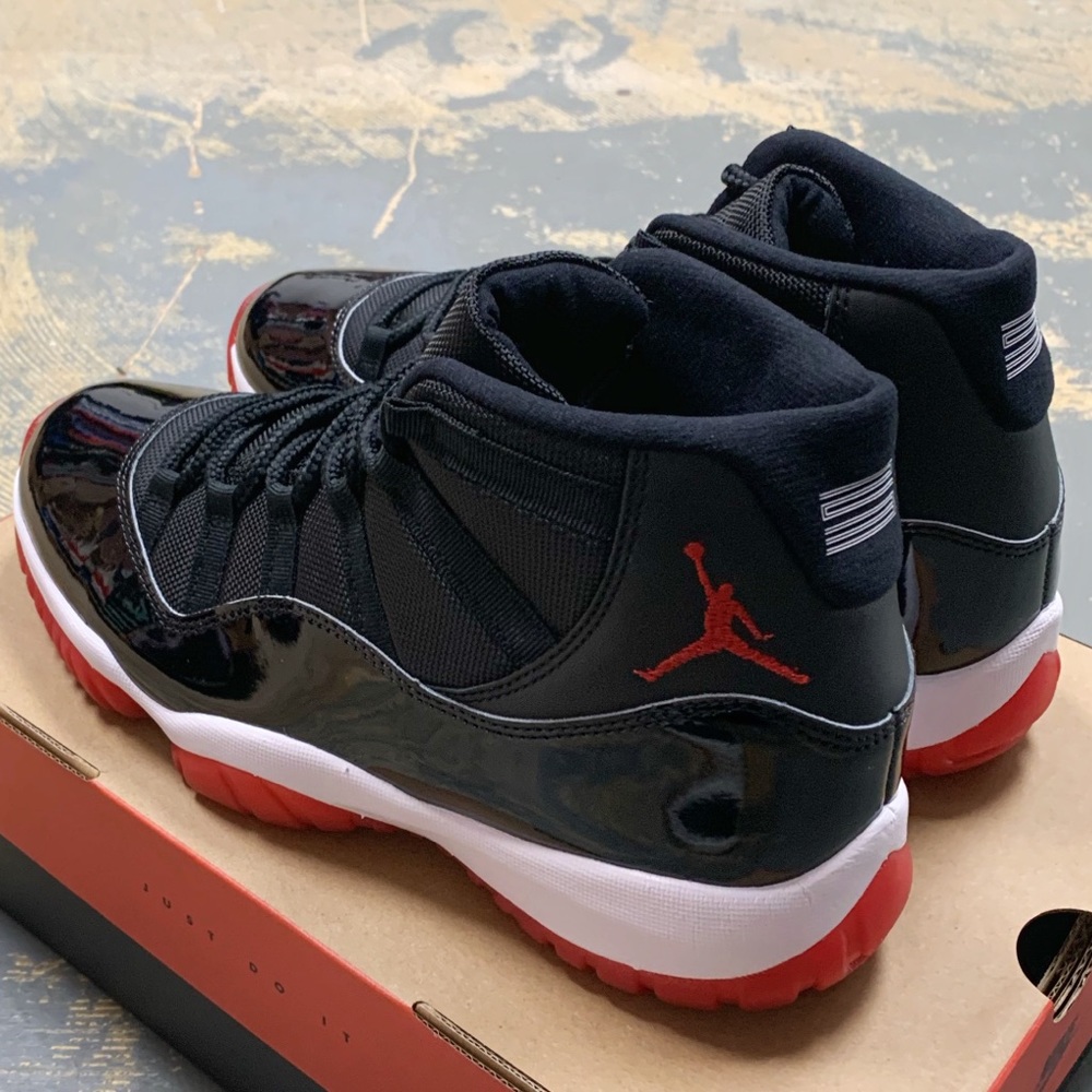 Air Jordan 11 XI Bred Retro 23 378037-061 10.5 - Picture 6 of 8